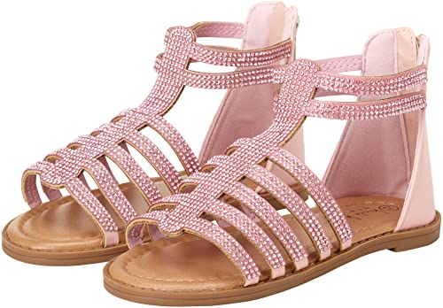 Nicole Miller Stepping Stones Pink Rhinestone Bling Gladiator