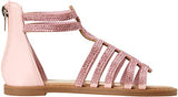 Nicole Miller Stepping Stones Pink Rhinestone Bling Gladiator Toddler Girls Sandals - Aura In Pink Inc.