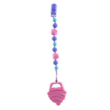Nuby Pink Cupcake Soft Silicone Pacifinder Baby Teether & Beaded Clip Combo Pack - Aura In Pink Inc.