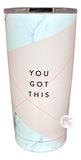 OCS Designs Inspirational Marbled You Got This Insulated Stainless Steel Travel Tumbler w/Lid - Aura In Pink Inc.