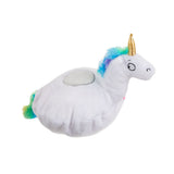 OMG! Surprise Flip 'Ems Don't Give a Flock Pink Flamingo Unicorn Pool Floaties Reversible Squeaky Plush Dog Toy - Aura In Pink Inc.