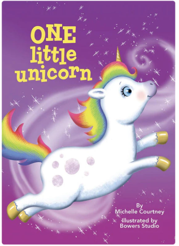 One Little Unicorn Children's Padded Board Book by Michelle Courtney - Aura In Pink Inc.