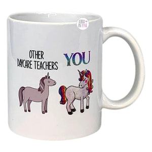 Other Daycare Teachers vs You Unicorn Ceramic Coffee Mug - Aura In Pink Inc.