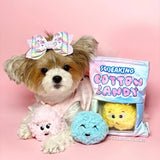 Outward Hound Cotton Candy Crinkly Puzzle Snack Bag Squeaky Plush Hide & Seek Dog Toy - Aura In Pink Inc.