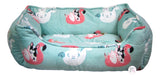 Pampa Multi-Pup Unicorns & Flamingos Pool Floats Micromink Aqua Cuddler Dog Pet Bed - Aura In Pink Inc.