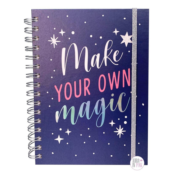 Paper Tales – Machen Sie Ihr eigenes Magic Stars-Tagebuch in Marineblau mit Spiralbindung