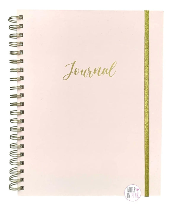 Paper Tales – Großes Tagebuch mit Spiralbindung und festem Einband in Pink und Gold