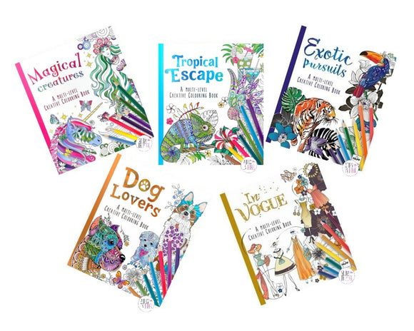 Papp Publishing Multi-Level Creative Adult Coloring Books