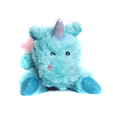 <transcy>拼布宠物粉彩独角兽吱吱毛绒狗玩具</transcy>