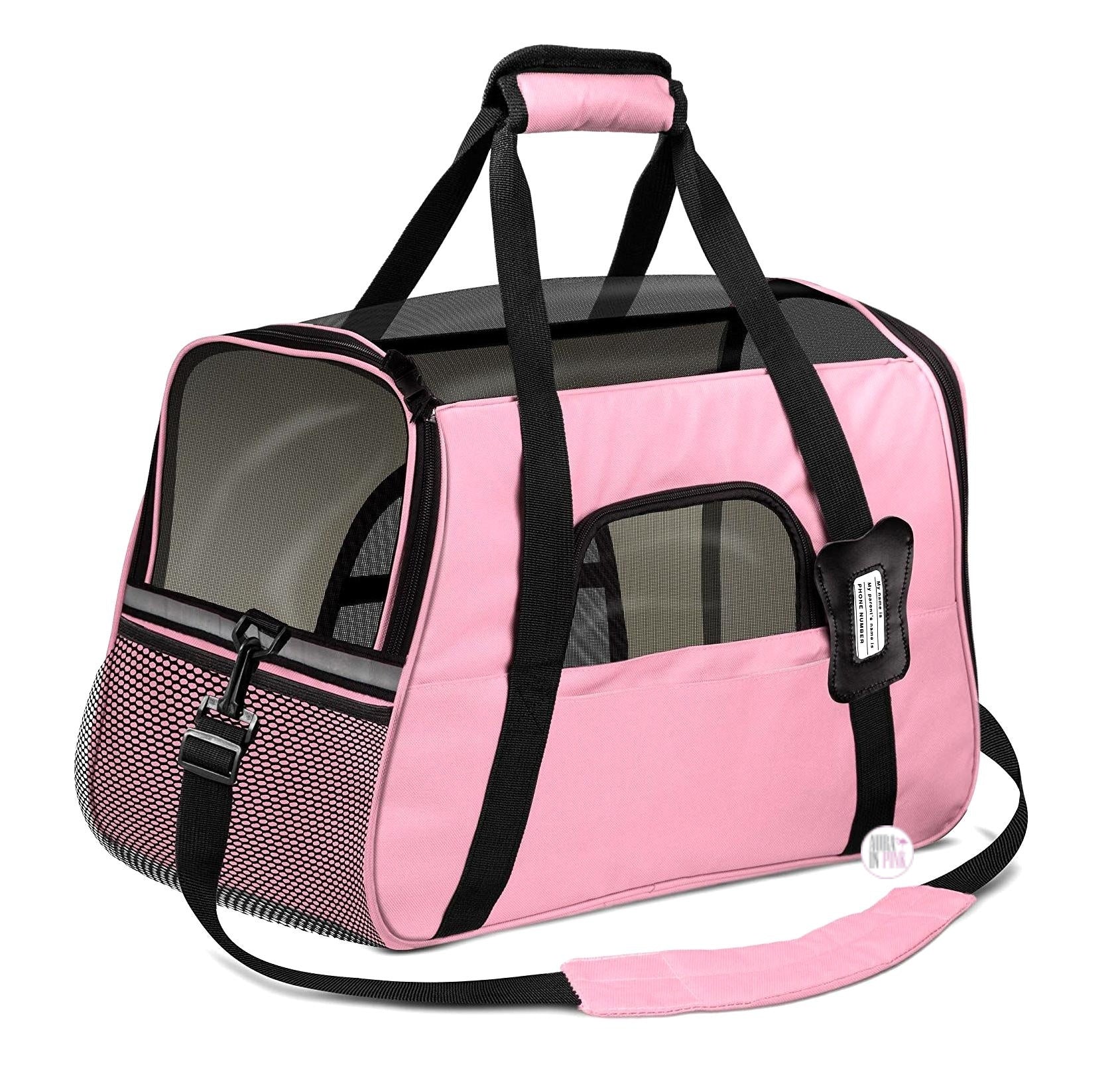 Paws Pals Airline Approved Pink Cozy Commuter Soft Pet Travel