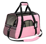 Paws & Pals Airline Approved Pink Cozy Commuter Soft Pet Travel Carrier Bag - Aura In Pink Inc.