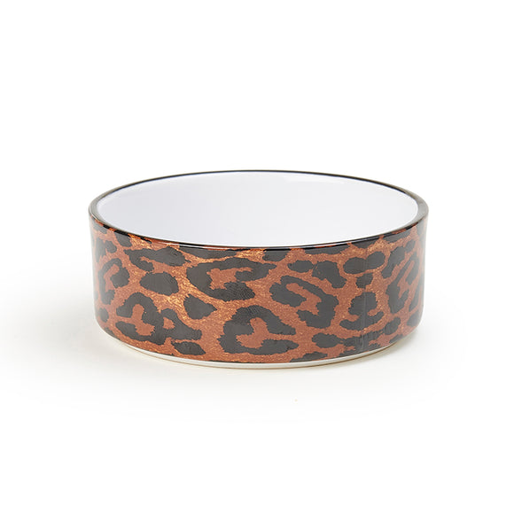 Petrageous Designs Leopard Print Paw Handcrafted Stoneware Ceramic Pet Bowl - Aura In Pink Inc.