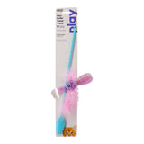 Petstages Fairy Flutter Pink Feather Crinkle Wings Flutter Action Catnip Cat Teaser Wand - Aura In Pink Inc.