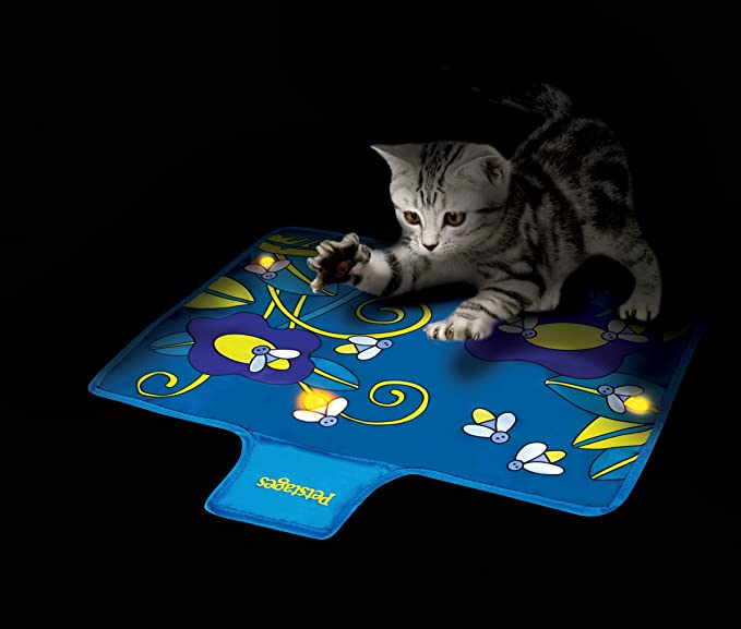 Petstages Flashing LED Firefly Quiet Cat Play Mat – Aura In Pink Inc.