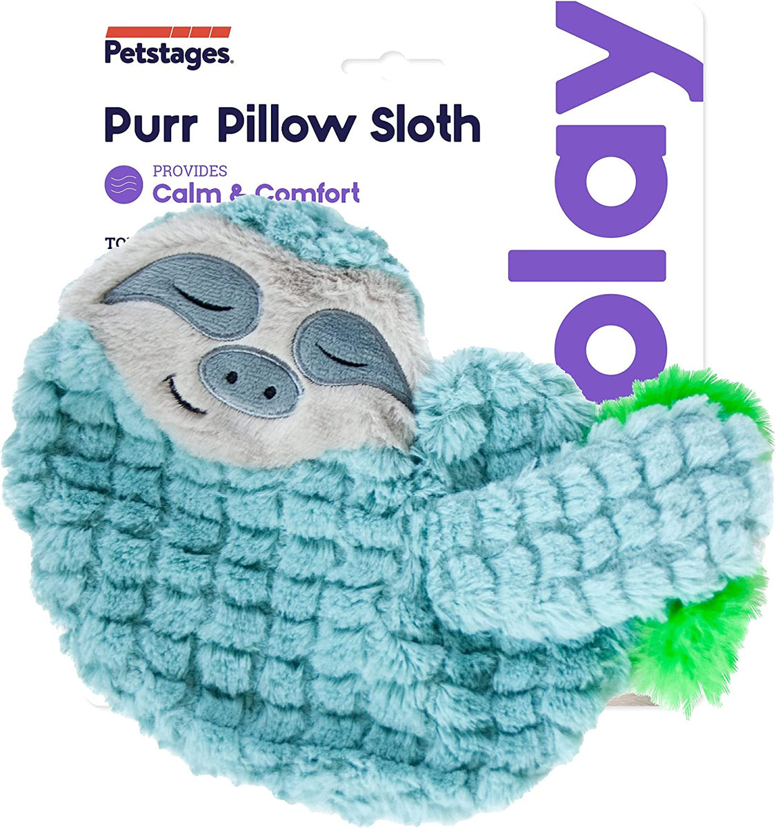 Petstages Purr Pillow Sloth Touch Activated Calm & Comfort Purr Cat To ...