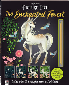 Picture Etch: The Enchanted Forest Art Book w/Etching Stylus By Hinkler Explore - Aura In Pink Inc.