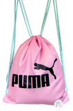 Stylish Pink & Aqua Puma Squad Drawstring Carrysack - Aura In Pink Inc.