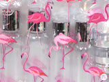 Pink Flamingo Up Up & Away Toiletry Travel Kit Clear Zip Bag - Aura In Pink Inc.