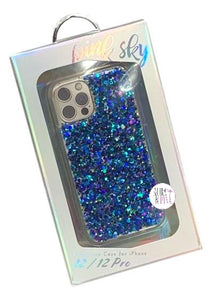 Pink Sky Blue & Purple Glitter Bling iPhone 12 & iPhone 12 Pro Case - Aura In Pink Inc.