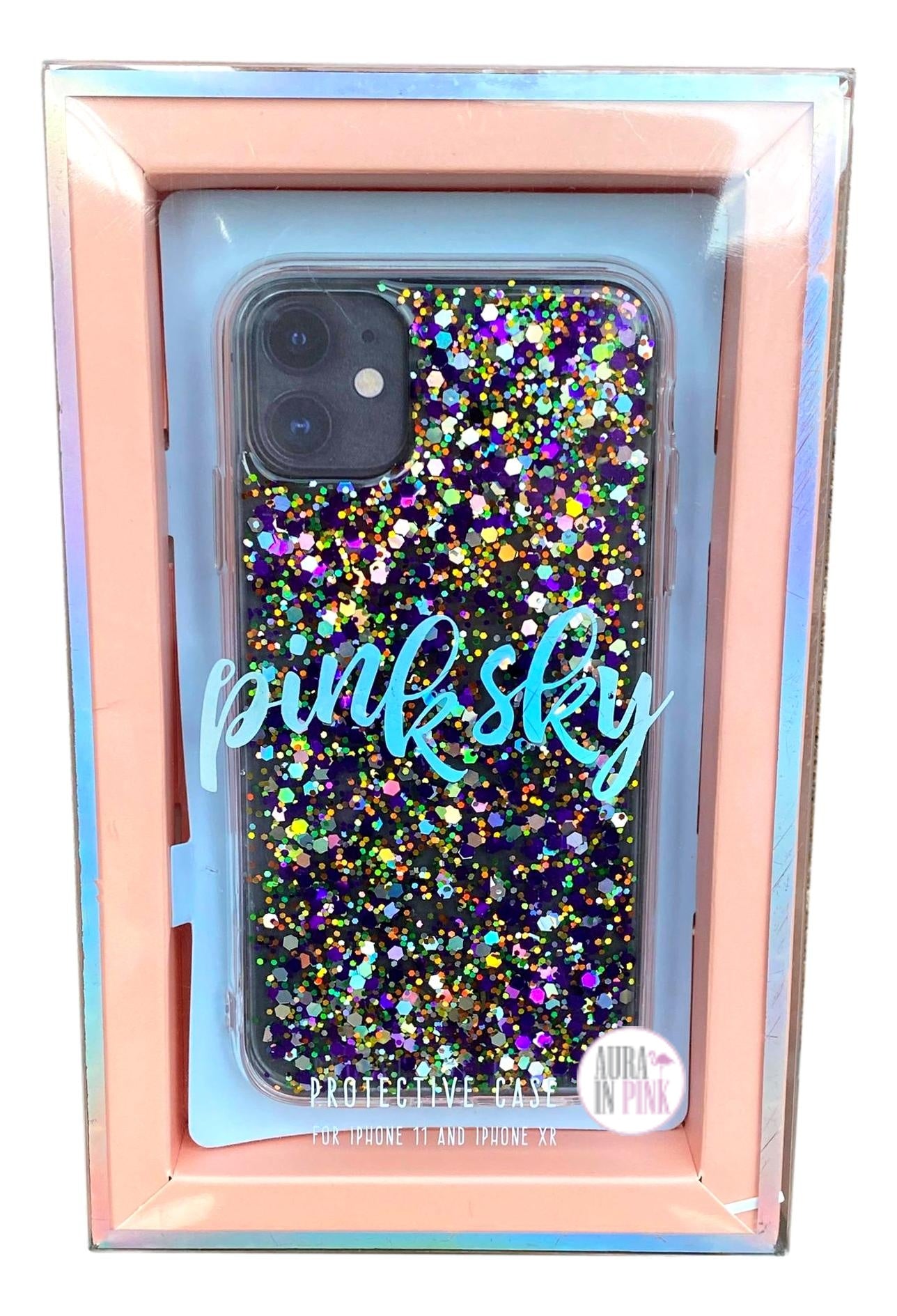 Pink Sky Purple Glitter Bling iPhone 11 iPhone XR Case – Aura In
