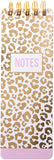 Pink & White Gold Foil Cheetah Notes Reporter Notepad - Aura In Pink Inc.
