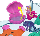 Mattel Polly Pocket Micro Polly Mermaid Underwater Theme Bubble Aquarium 20-Piece Set