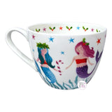 Portobello By Design Mermaid Christmas Seas-ons Greetings White Bone China Coffee Mug