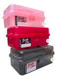 Precision Beauty 3-Tier Glitter Beauty Accessories Organizers - Charcoal Grey, Hot Pink, Candy Pink - Aura In Pink Inc.