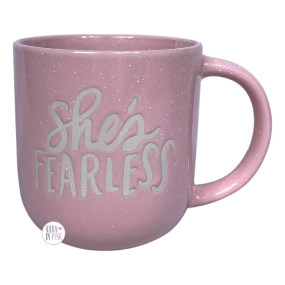Prima Design She's Fearless Pink Inspirational Large Ceramic Coffee Mug