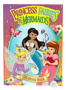 Princess, Fairies, & Mermaids Jumbo Coloring Books By Vision St. Publishing - Aura In Pink Inc.