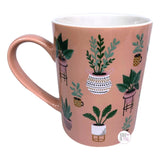 Kaffeetasse „Proud Plant Mom“ in Rosa, aus Porzellan