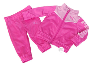 Puma Two-Tone Pink 2-Pc Jogging Suit Set - Aura In Pink Inc.