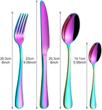Rachel Ashwell Metallic Rainbow Stainless Steel Contemporary Design 16-Pc Cutlery Set - Aura In Pink Inc.