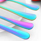 Rachel Ashwell Metallic Rainbow Stainless Steel Contemporary Design 16-Pc Cutlery Set - Aura In Pink Inc.