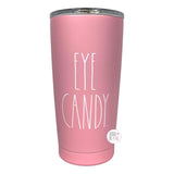 Rae Dunn Eye Candy Bubblegum Pink Insulated Stainless Steel Tumbler w/Lid