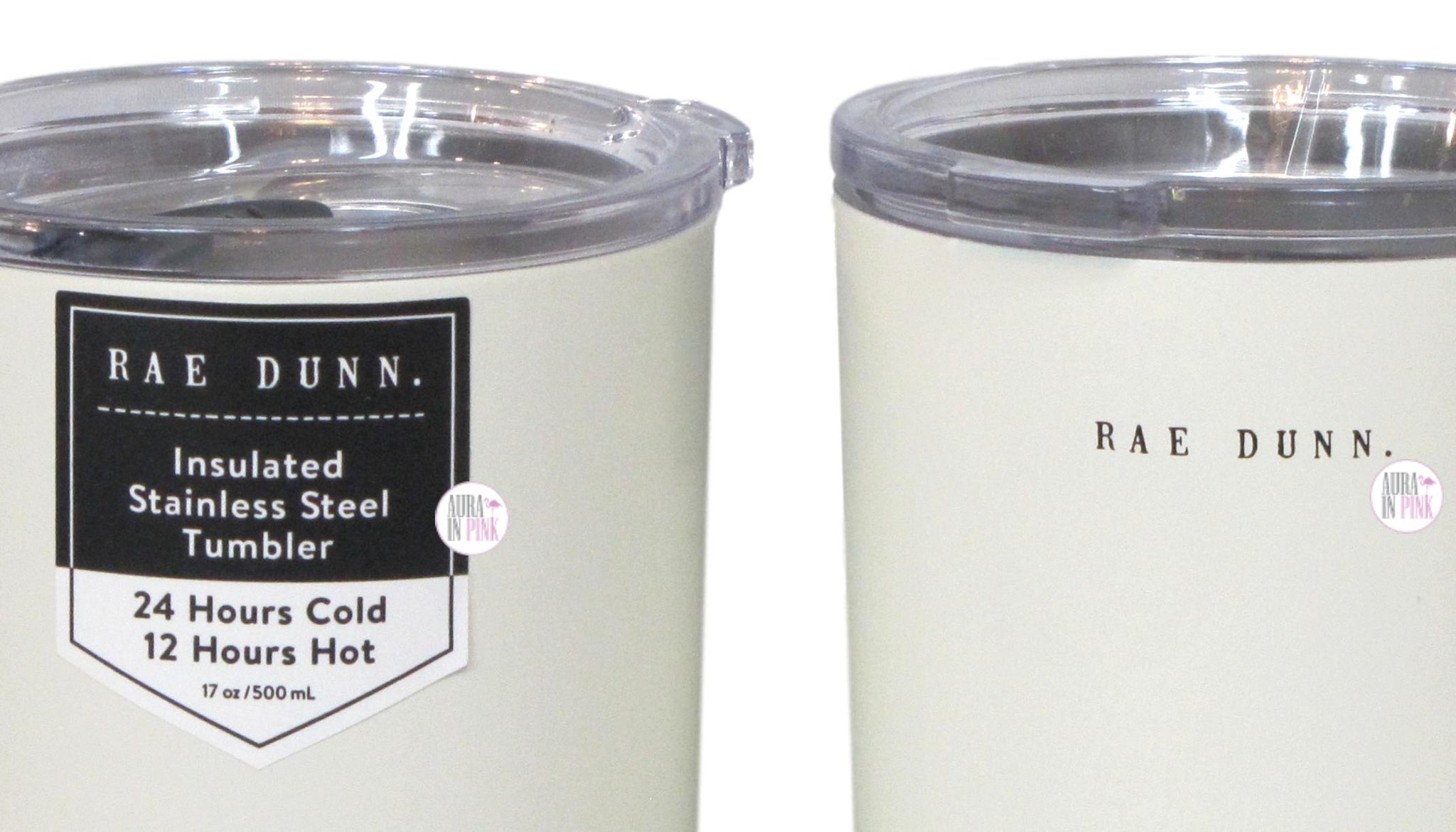 Rae Dunn Insulated Stainless Steel Tumblers w/Lids - Hot Mess, But