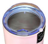 Rae Dunn Rose All Day Pink Insulated Stainless Steel Stemless Wine Glass w/Lid - Aura In Pink Inc.