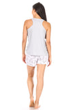 Rae Dunn Runs On Coffee Ladies Racerback Tank & Shorts Pajama Set - Aura In Pink Inc.