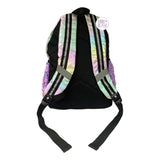 Rainbow Sugar schillernder Rucksack in Pink/Lila mit Metallic- und Pailletten-Optik, mit passendem isolierten, aufrollbaren Lunchsack und Federmäppchen, 3er-Set