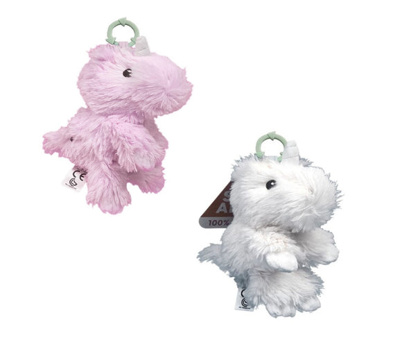 Headstart Re-Softables Sparkles Pink & Ivory Unicorns 100% Recycled Cuddly Mini Clip On Plush - Aura In Pink Inc.