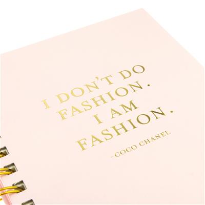 I am Fashion Coco Chanel Hard Cover Journal - Aura In Pink Inc.