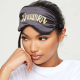 SMUG Dreamer Black & Gold Satin Sleep/Travel Mask