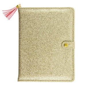 Gold Glitter Snap Journal - Aura In Pink Inc.