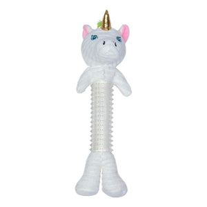 Senor Chico Slim Unicorn TRP, Corduroy & Crinkle Paper Squeaky Plush Dog Toy