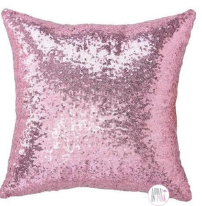 Luxurious Pink Sequin Throw Cushion - Aura In Pink Inc.