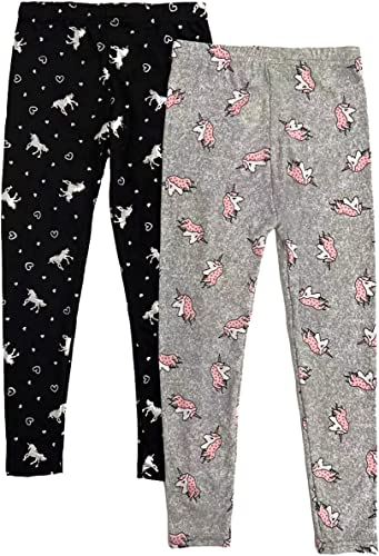 ShoSho Twin Pack Ultra-Soft Kids Unicorn Leggings – Aura In Pink Inc.