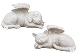 Sleeping Cat & Dog Angel Statues - Aura In Pink Inc.
