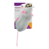 SmartyKat Rat Pack Oversized Grey Rat Catnip Plush Cat Kicker Toy - Aura In Pink Inc.