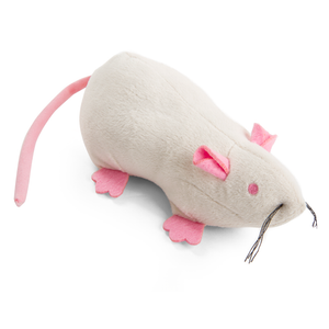 SmartyKat Rat Pack Oversized White Rat Catnip Plush Cat Kicker Toy - Aura In Pink Inc.