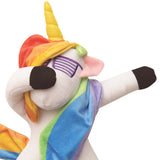 SnugArooz Dab The Unicorn Crinkle Plush Squeaky Dog Toy - Aura In Pink Inc.